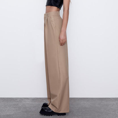 Pantalones lisos de cintura alta